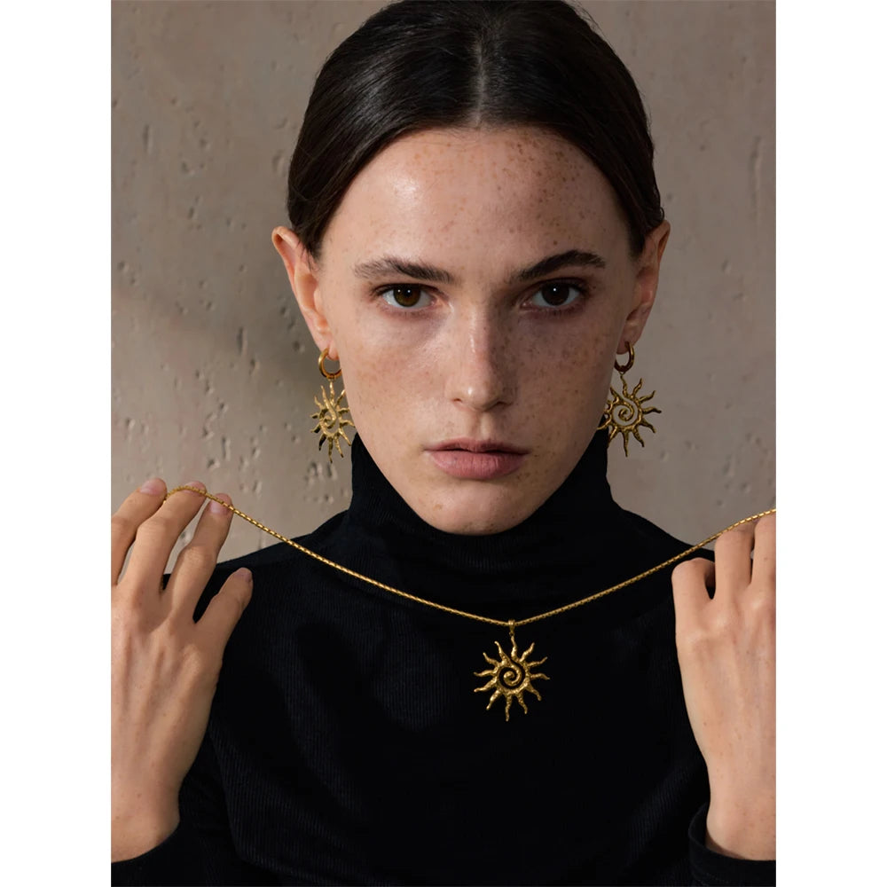 Flare Del Sol Necklace & Earrings Set - Cardi Bella