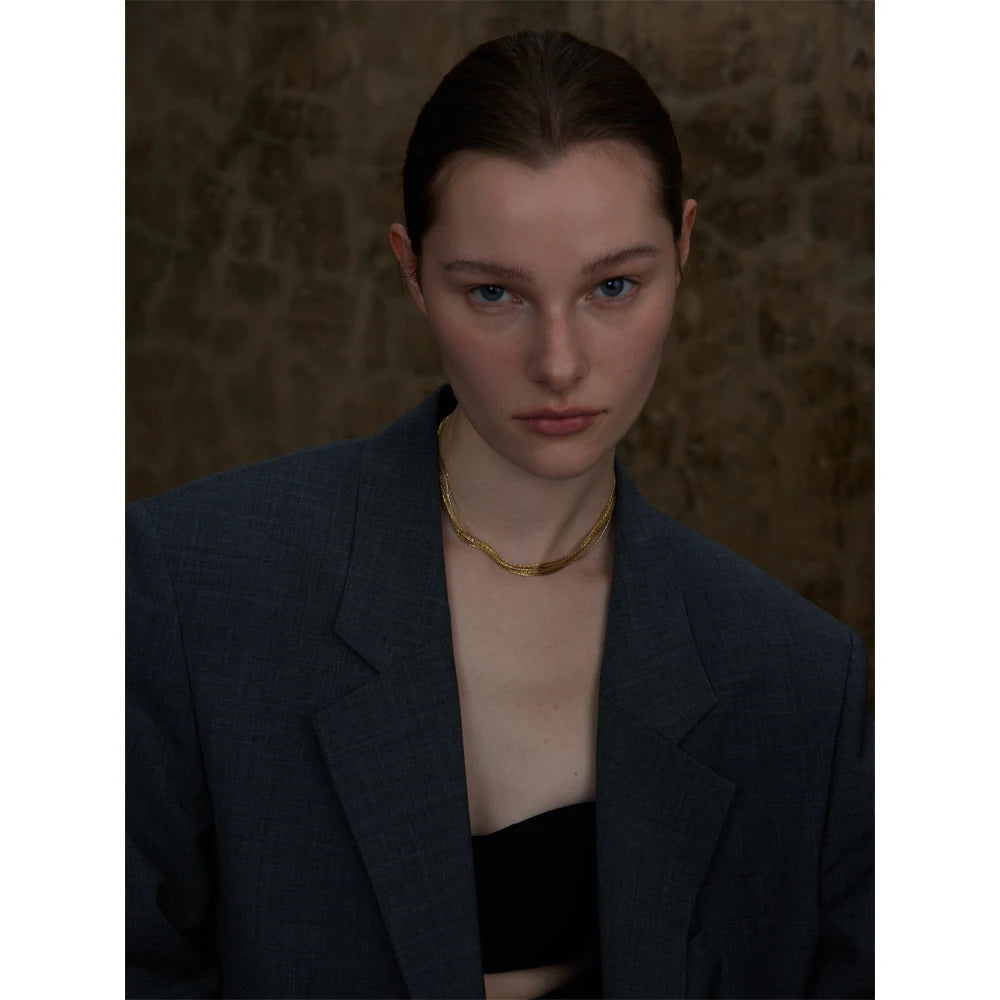 Golden Cascade Choker - Cardi Bella