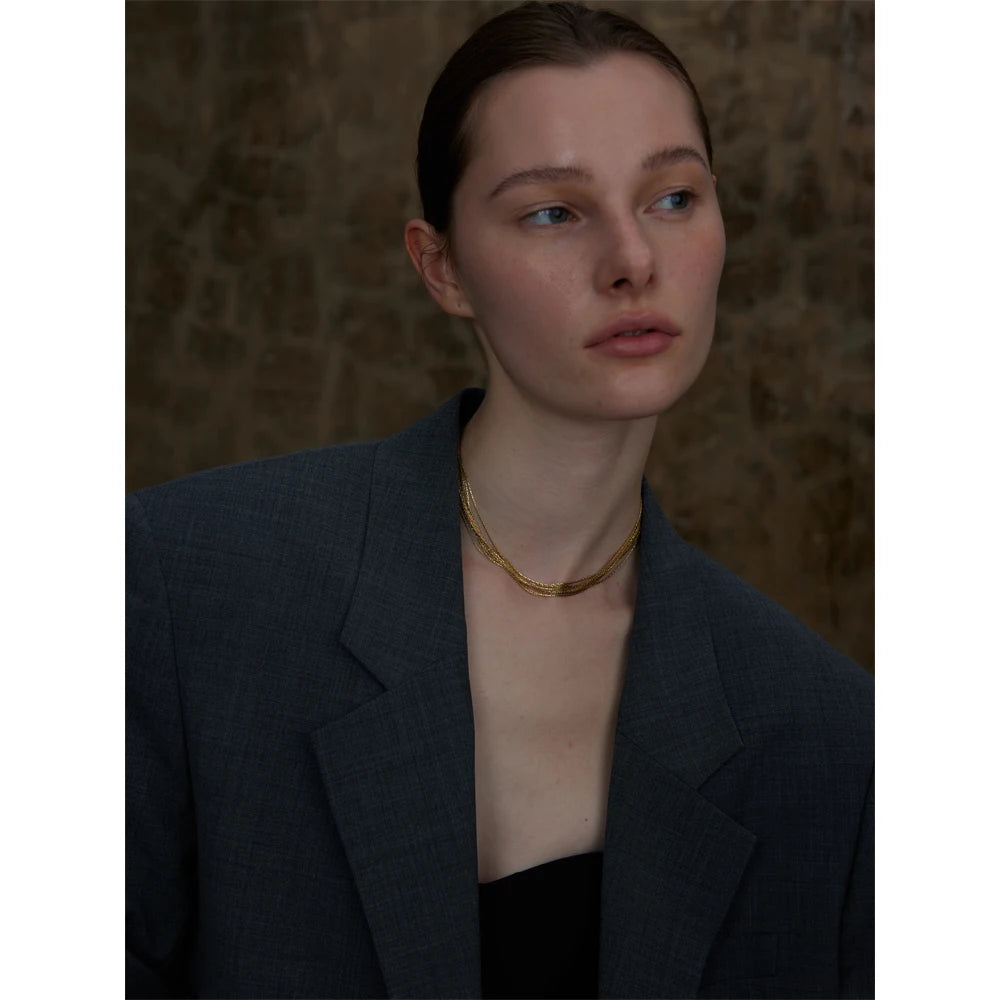 Golden Cascade Choker - Cardi Bella