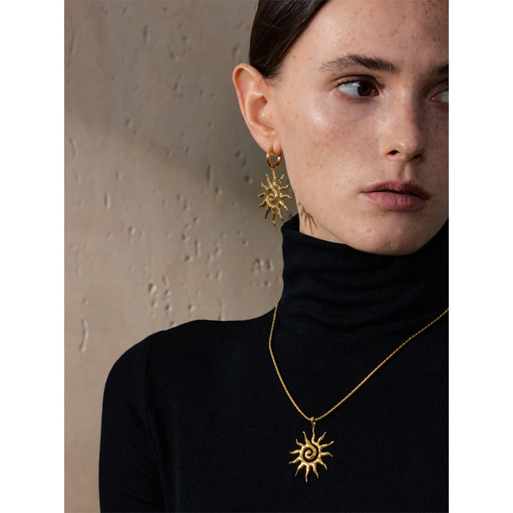 Flare Del Sol Necklace & Earrings Set - Cardi Bella