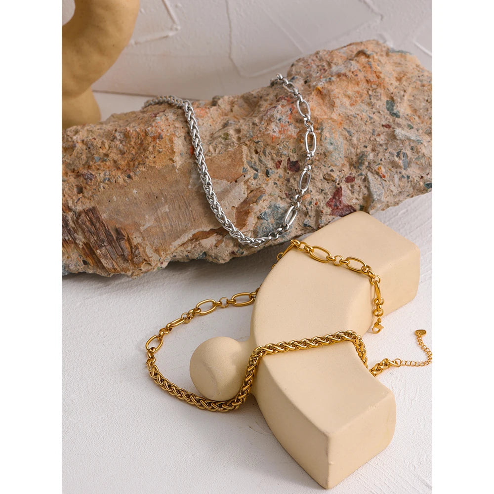 Mixed Link Chain Necklace - Cardi Bella