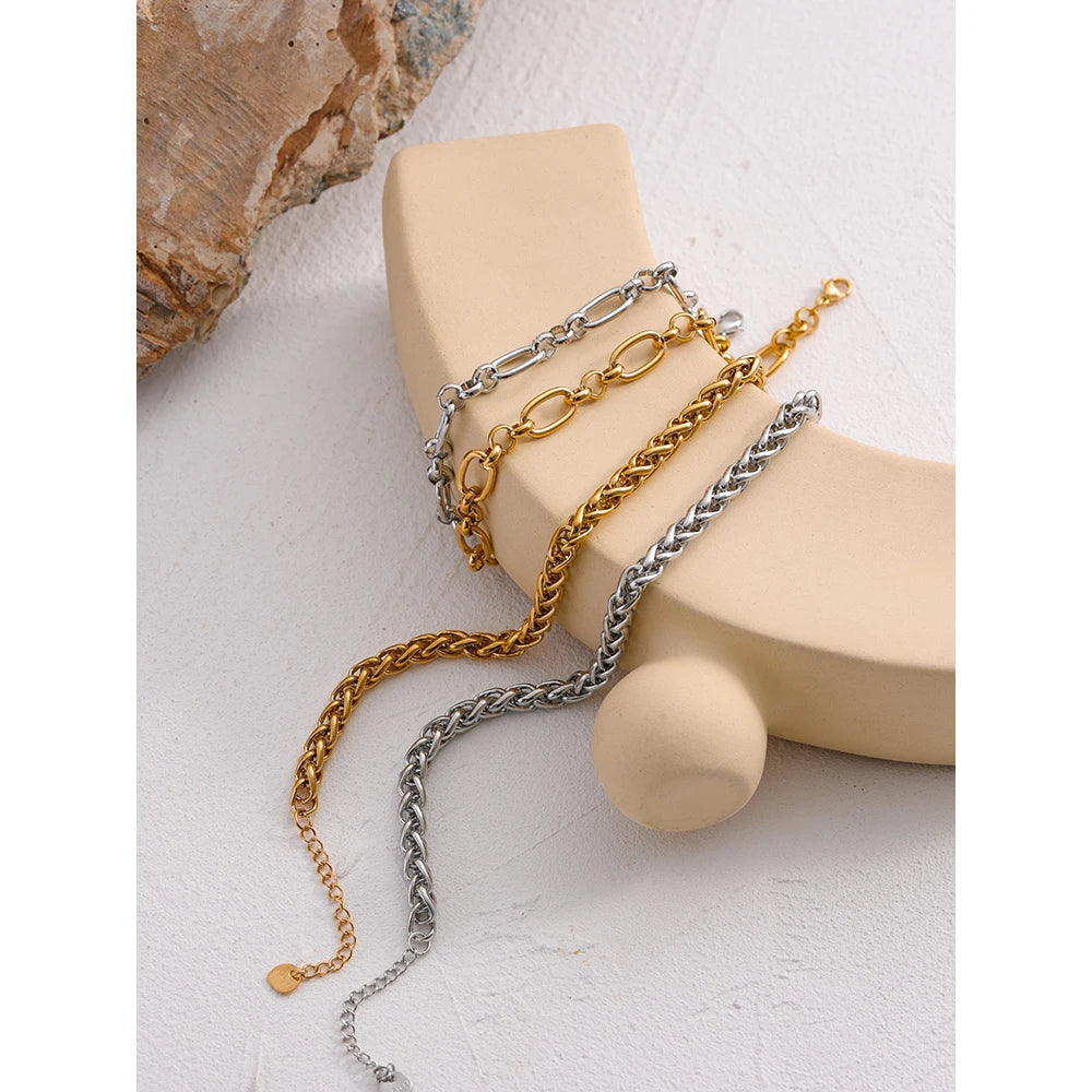 Mixed Link Chain Necklace - Cardi Bella