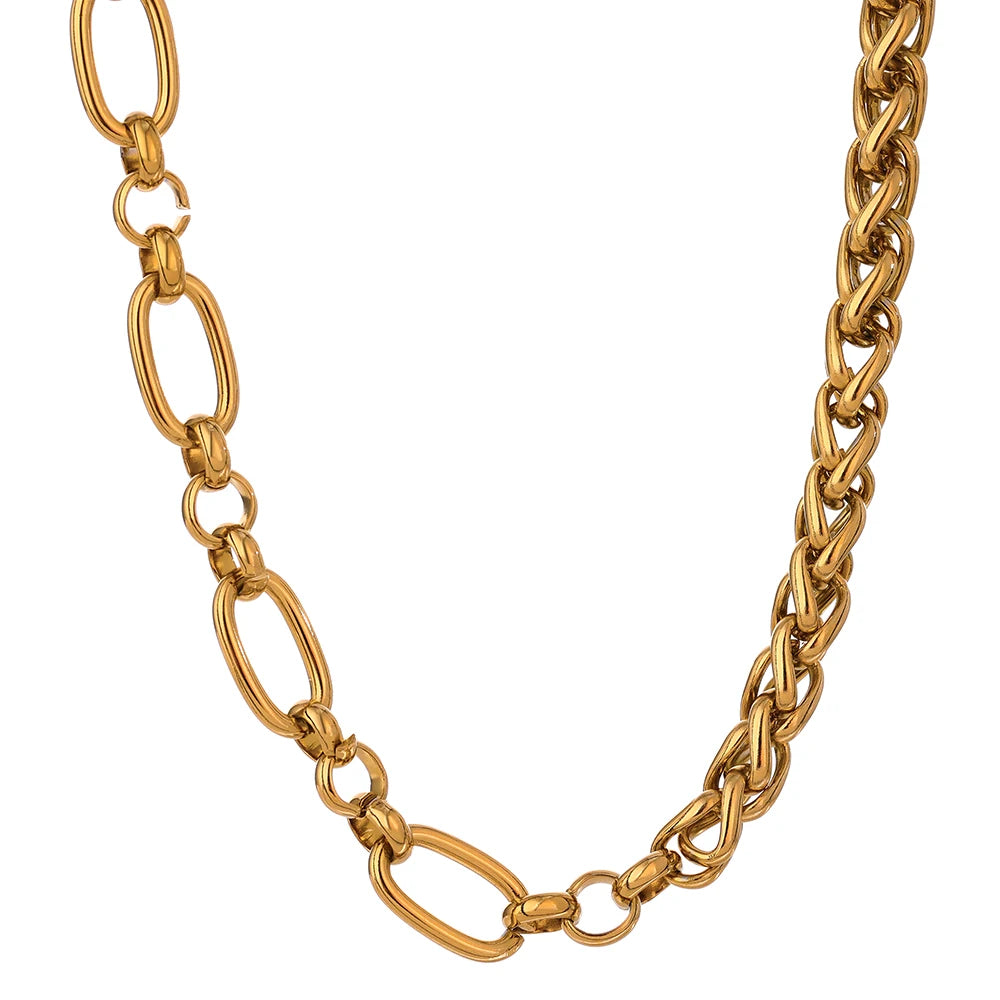 Mixed Link Chain Necklace - Cardi Bella