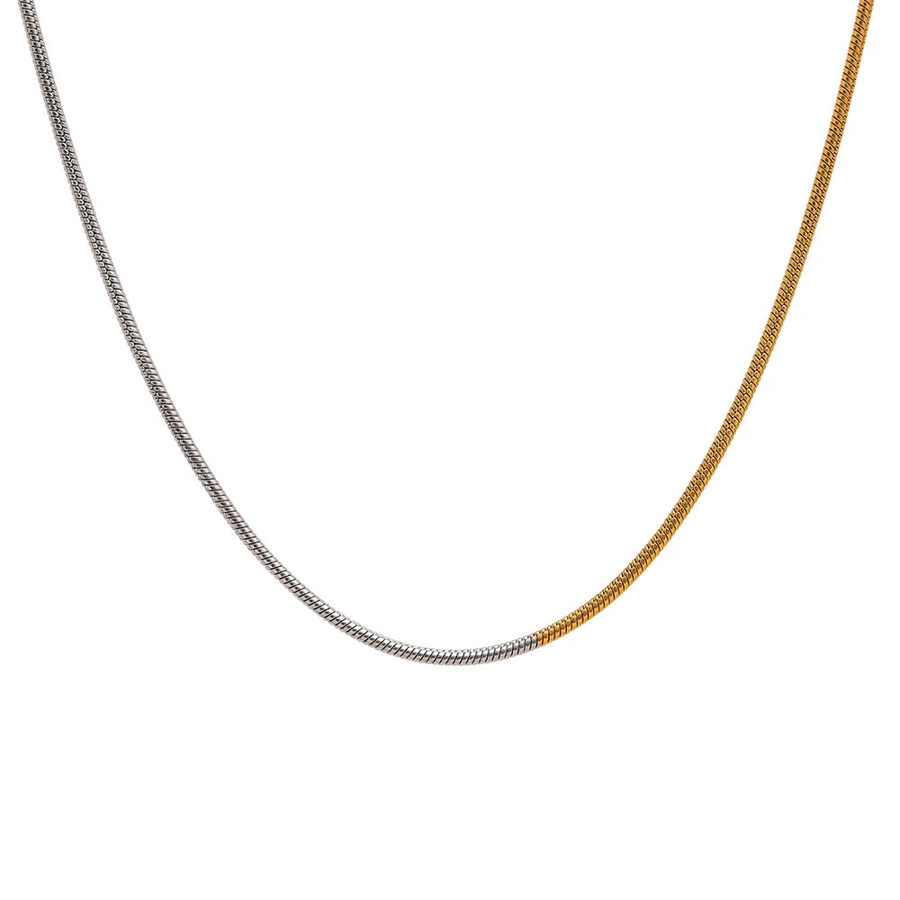 Two Tone Minimalist Chain - Cardi Bella