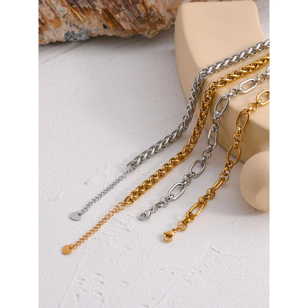 Mixed Link Chain Necklace - Cardi Bella