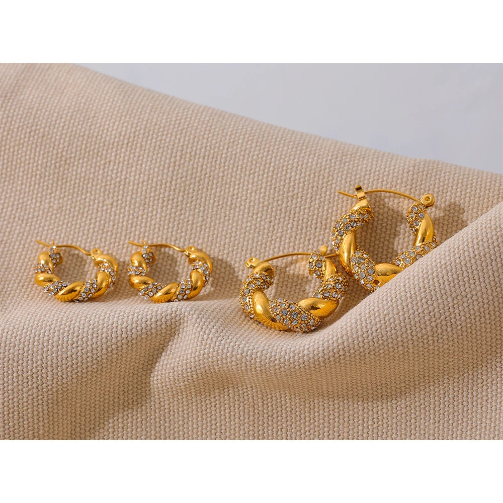 Orelia Twisted Hoops - Cardi Bella