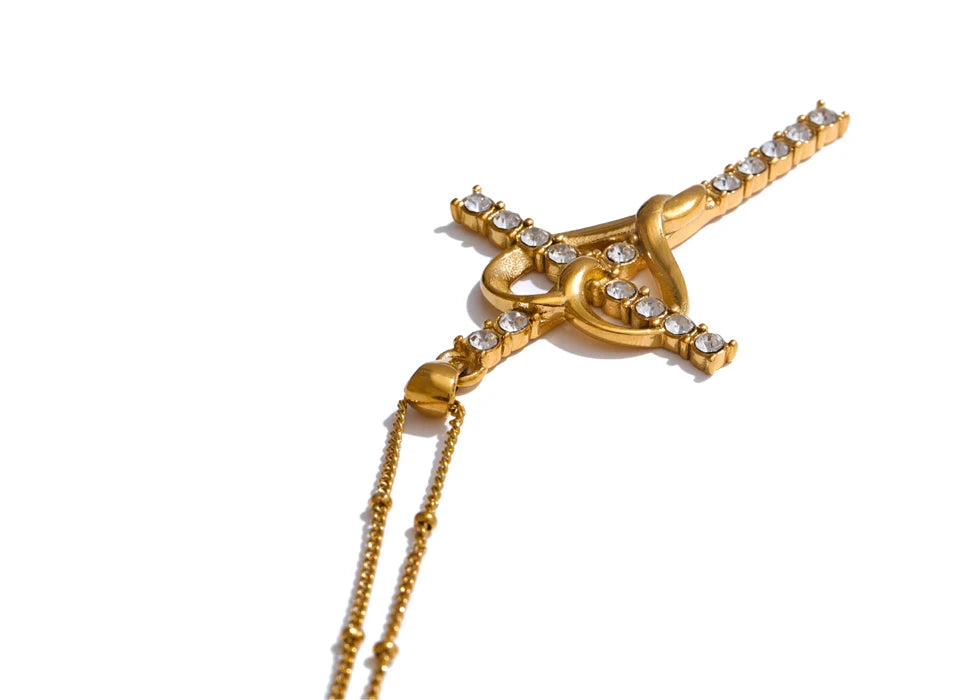 Eternal Devotion Cross Necklace - Cardi Bella