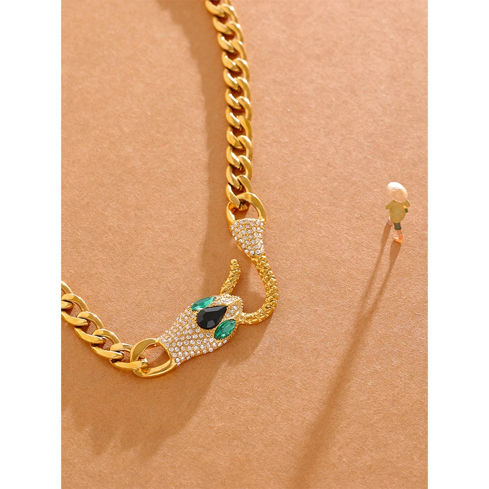 Serpente Fierce Necklace - Cardi Bella