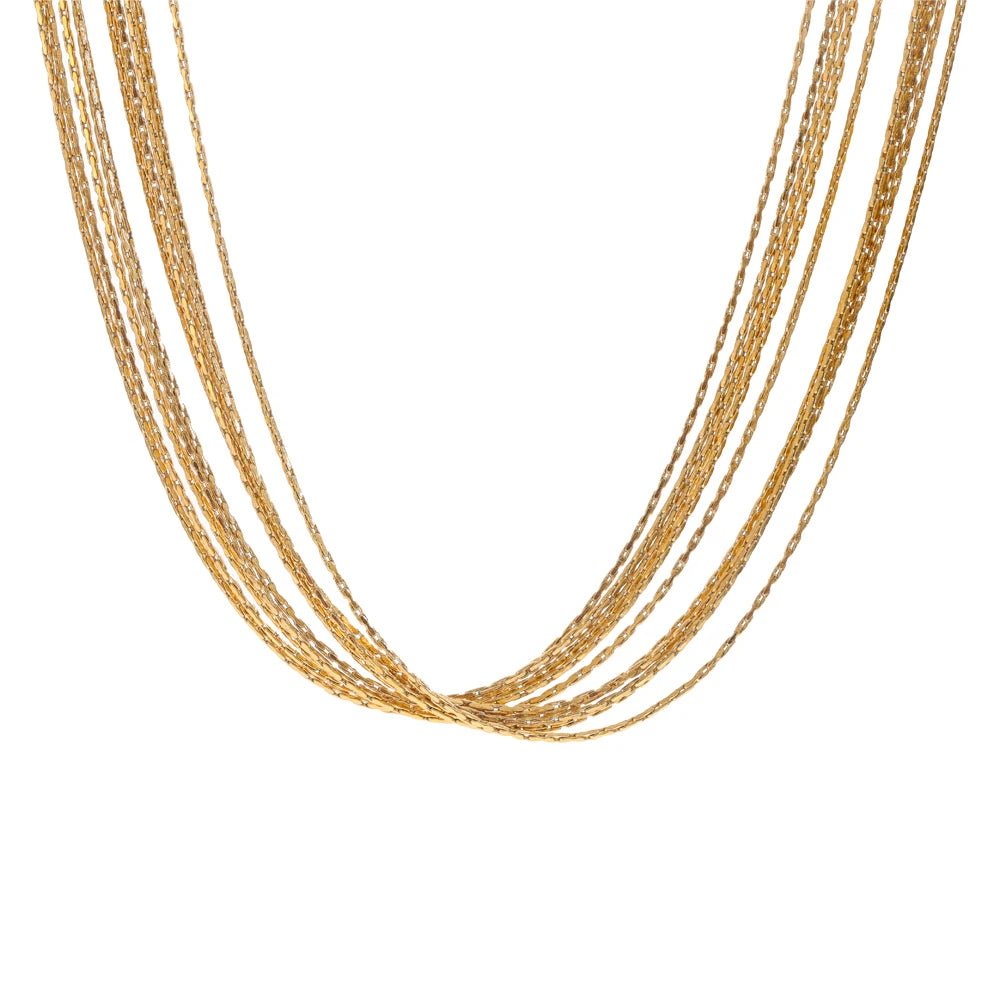 Golden Cascade Choker - Cardi Bella