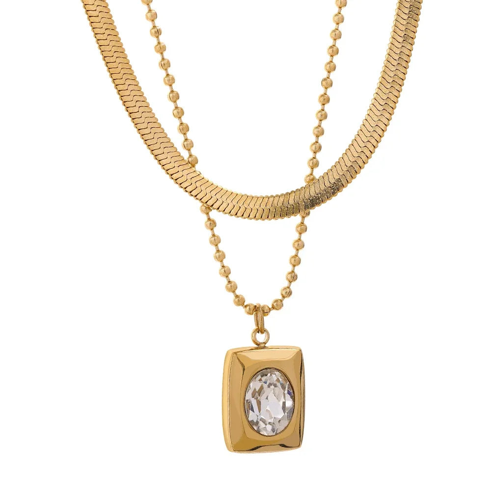 Doppia Bellezza Layered Necklace - Cardi Bella