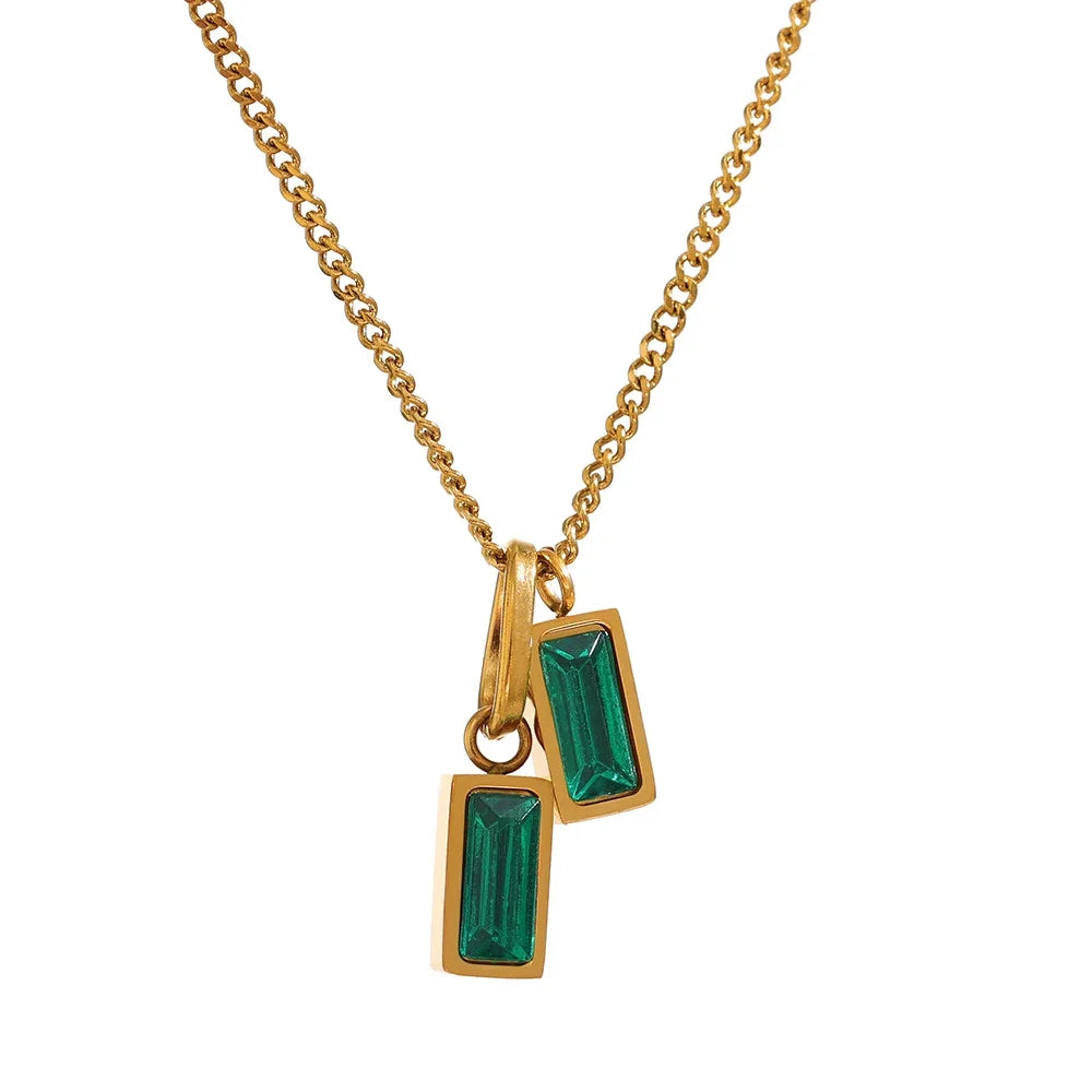 Doble Esmeralda Necklace - Cardi Bella