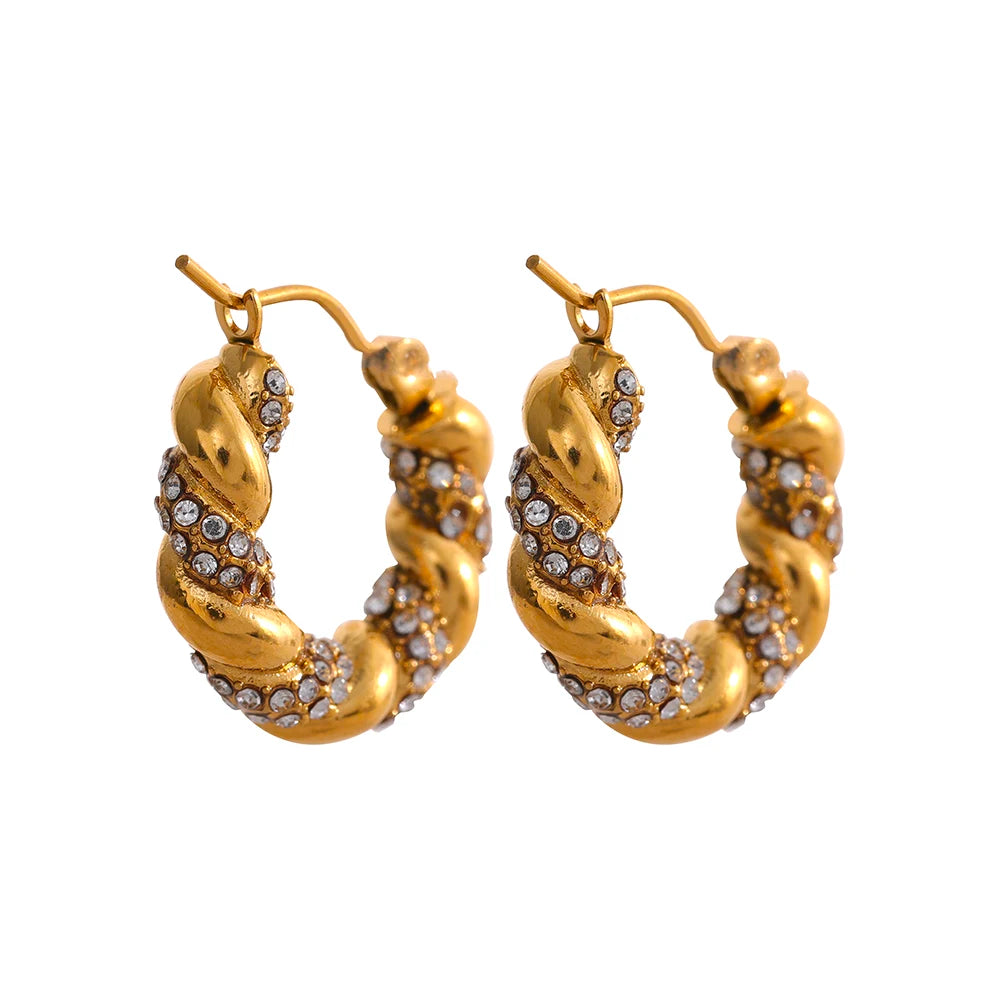 Orelia Twisted Hoops - Cardi Bella