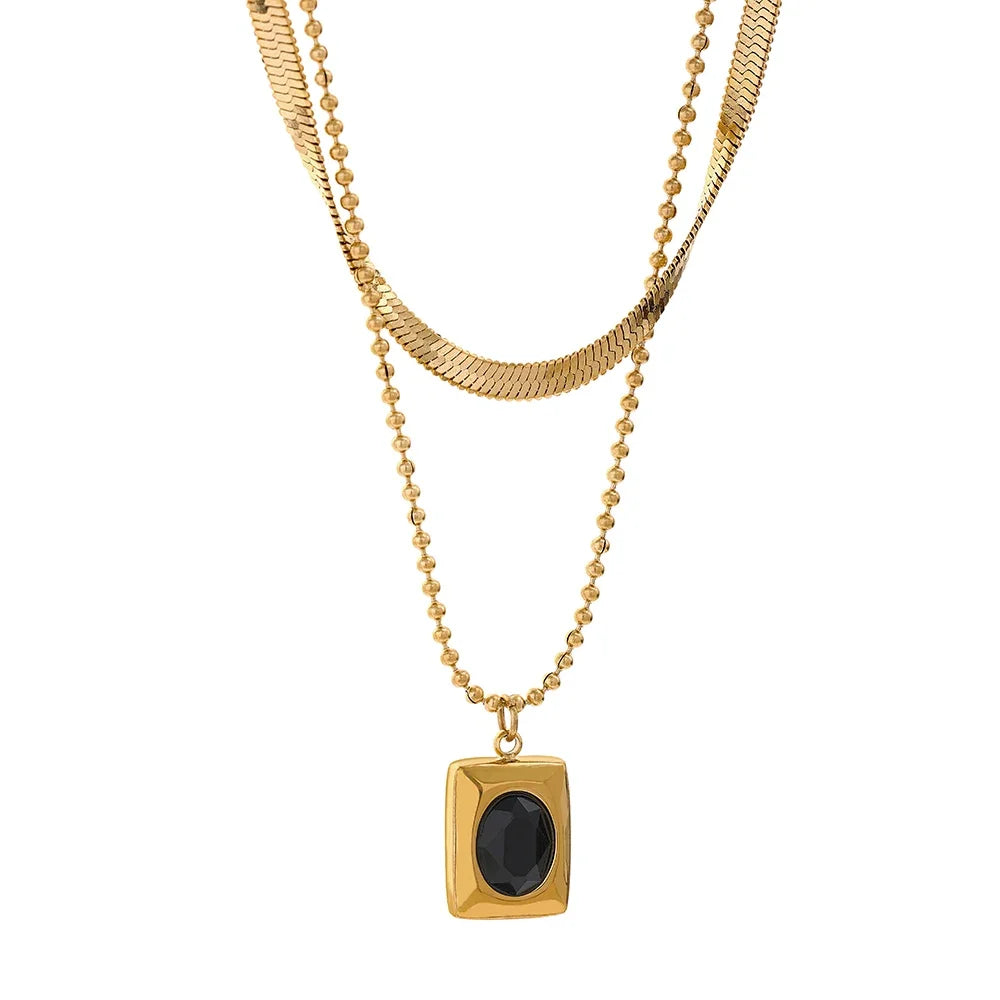 Doppia Bellezza Layered Necklace - Cardi Bella