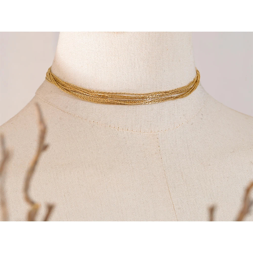 Golden Cascade Choker - Cardi Bella