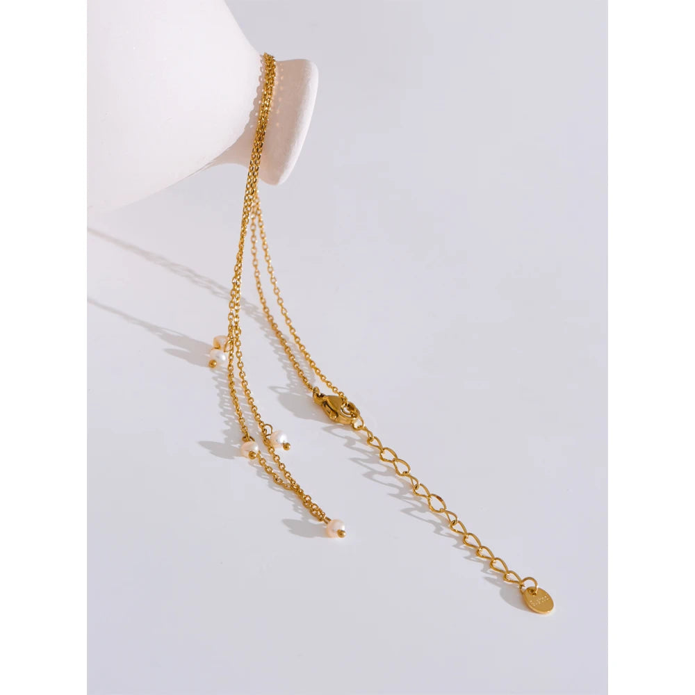 Pearly Drops Necklace - Cardi Bella