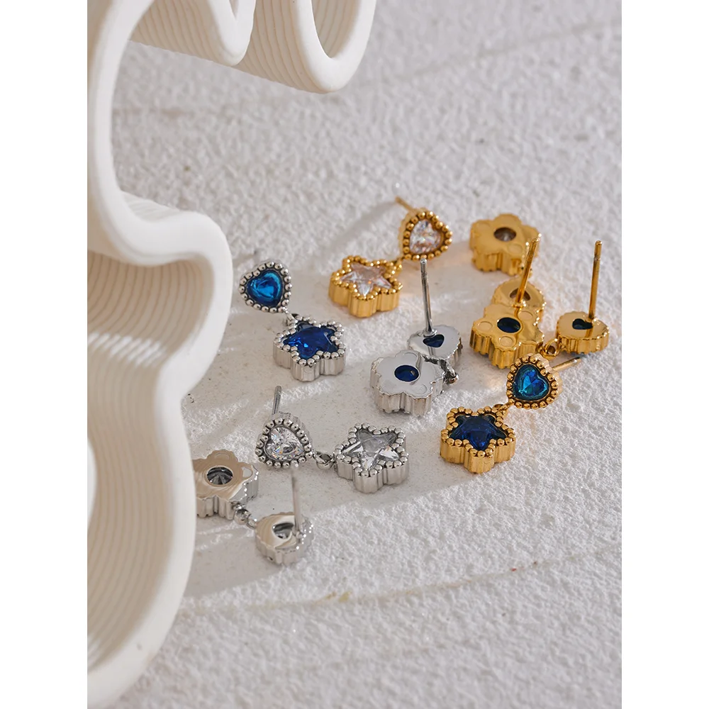 Estrella Azul Earrings - Cardi Bella