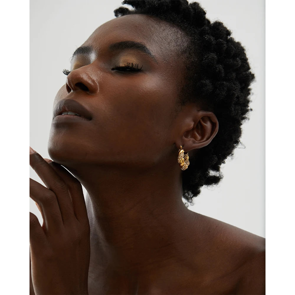 Orelia Twisted Hoops - Cardi Bella
