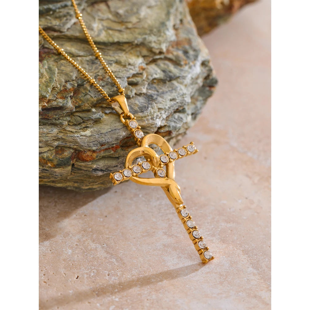 Eternal Devotion Cross Necklace - Cardi Bella