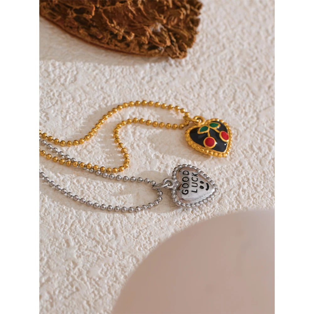 Sweetheart Cherry Necklace - Cardi Bella
