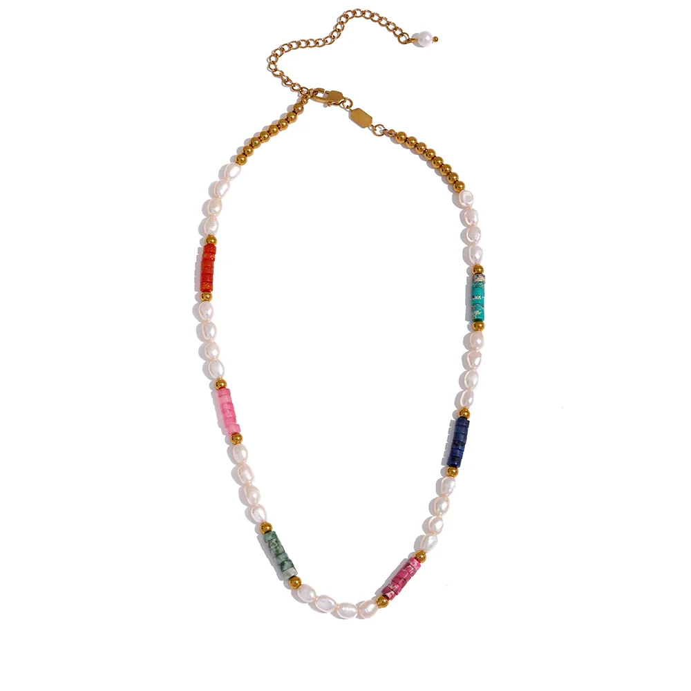 Spectrum Pearl Necklace - Cardi Bella