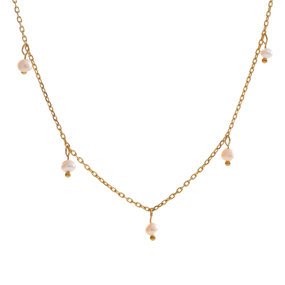 Pearly Drops Necklace - Cardi Bella