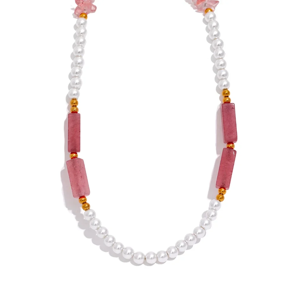 Rosette Beaded Necklace - Cardi Bella