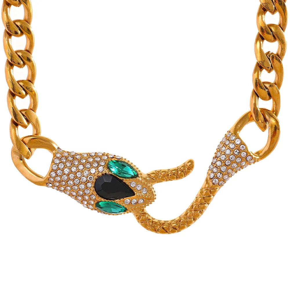 Serpente Fierce Necklace - Cardi Bella
