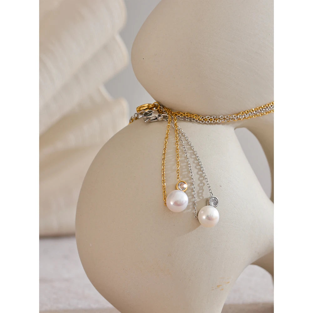 Pearl Whisper Necklace - Cardi Bella