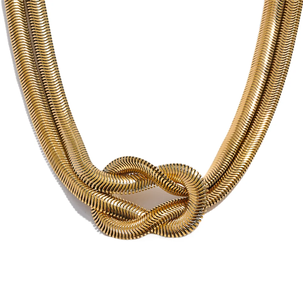 Knot Herringbone Chain - Cardi Bella