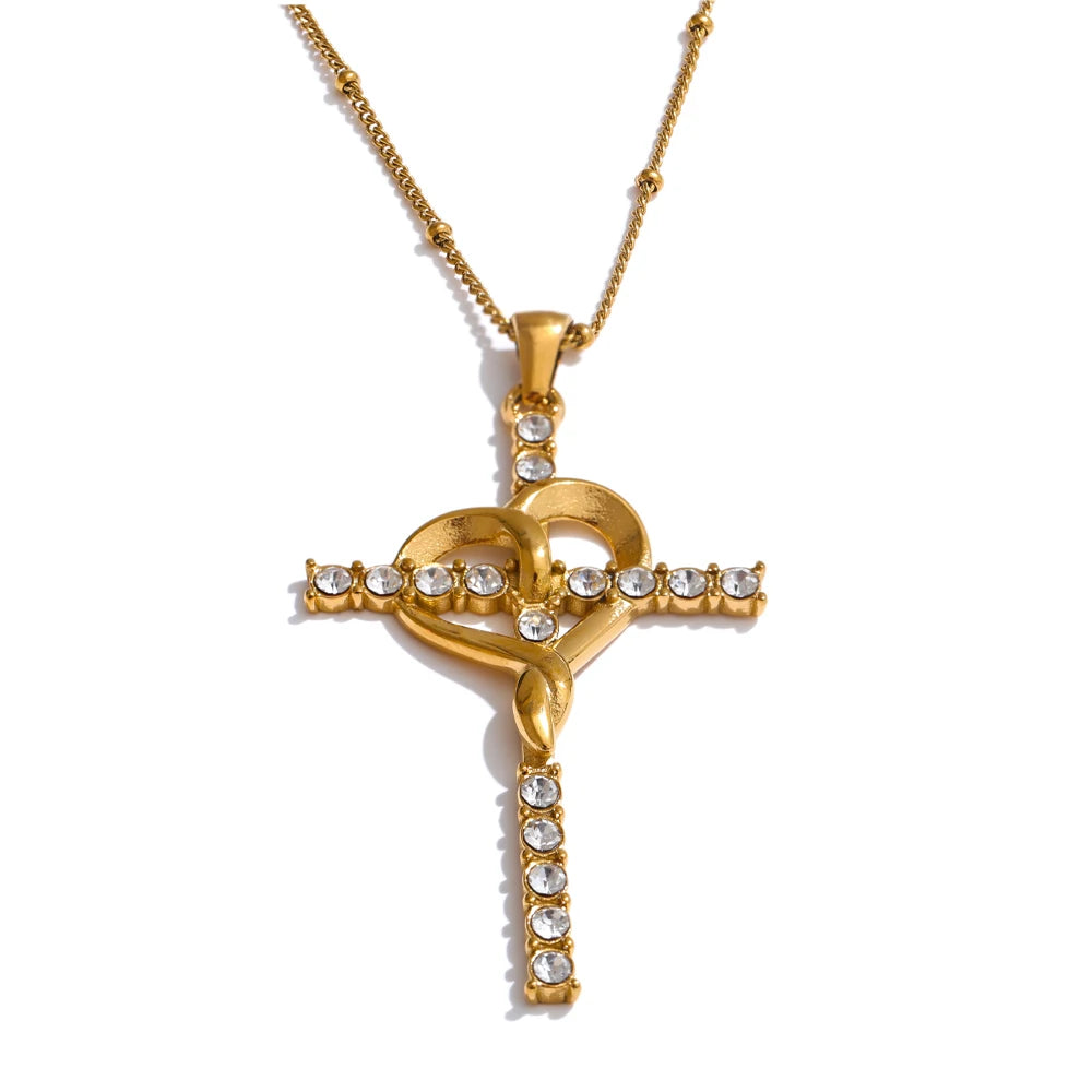 Eternal Devotion Cross Necklace - Cardi Bella