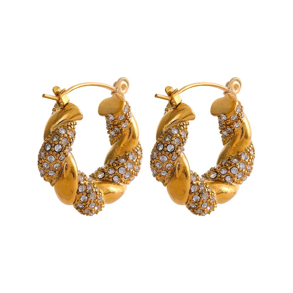 Orelia Twisted Hoops - Cardi Bella
