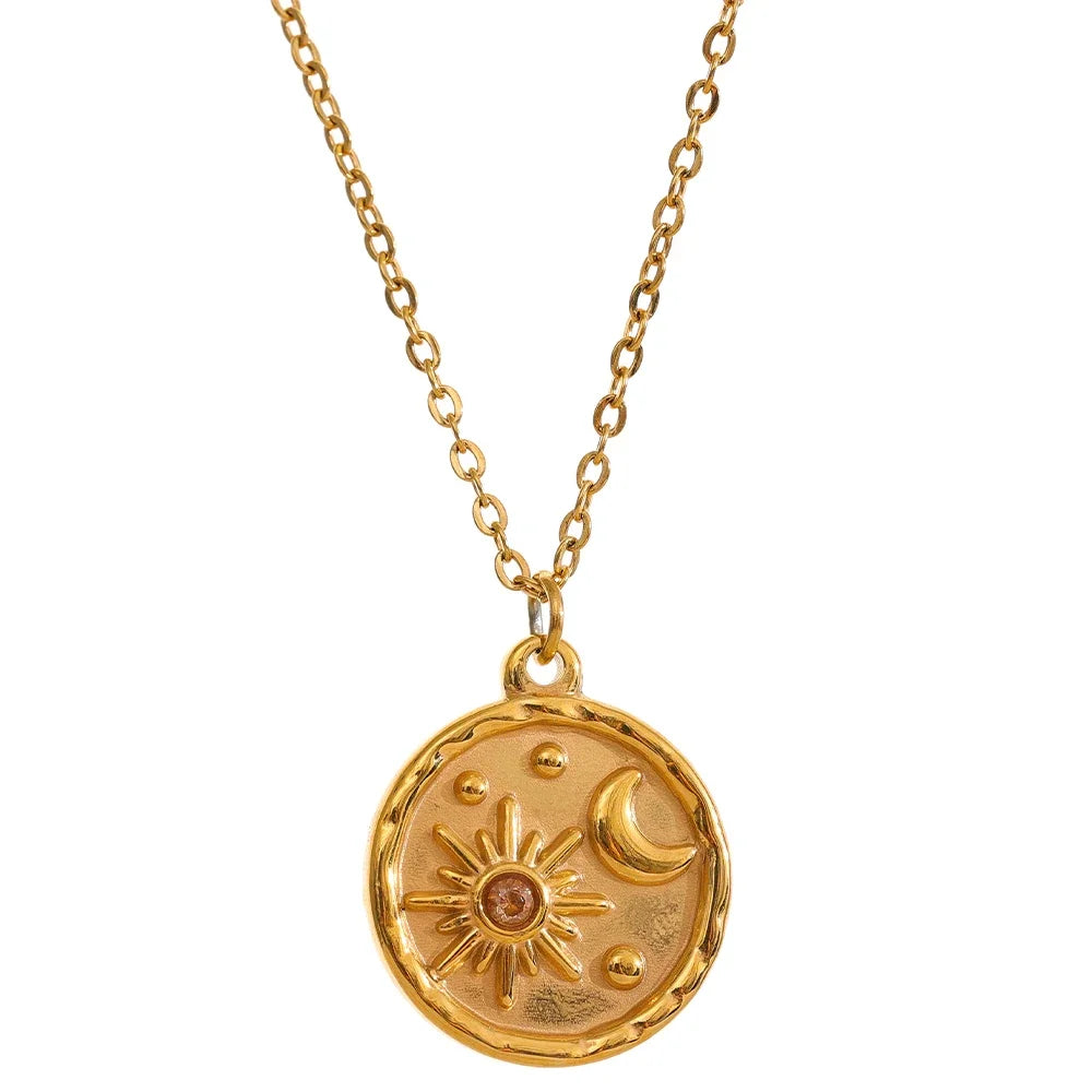 Eclipse Medallion Necklace - Cardi Bella