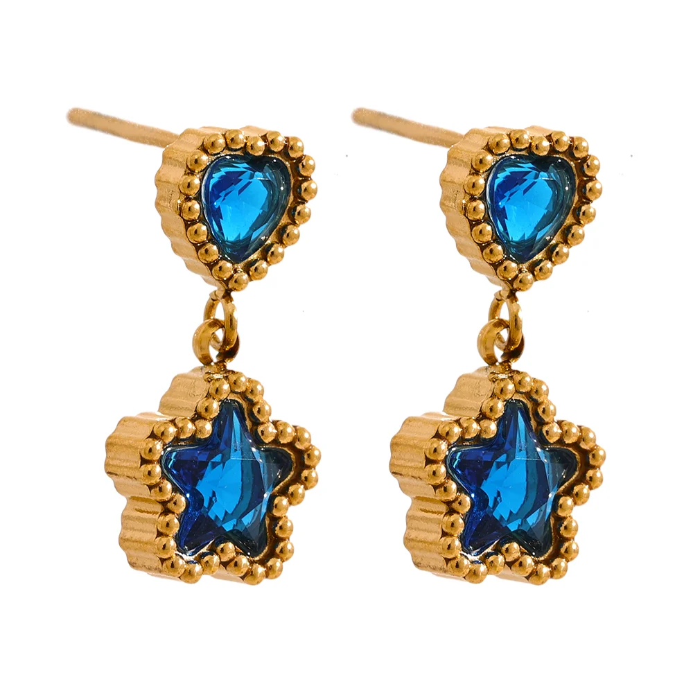 Estrella Azul Earrings - Cardi Bella
