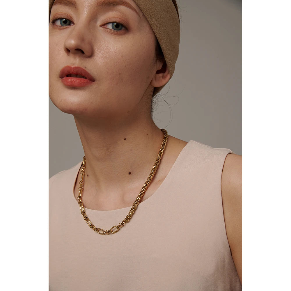 Mixed Link Chain Necklace - Cardi Bella