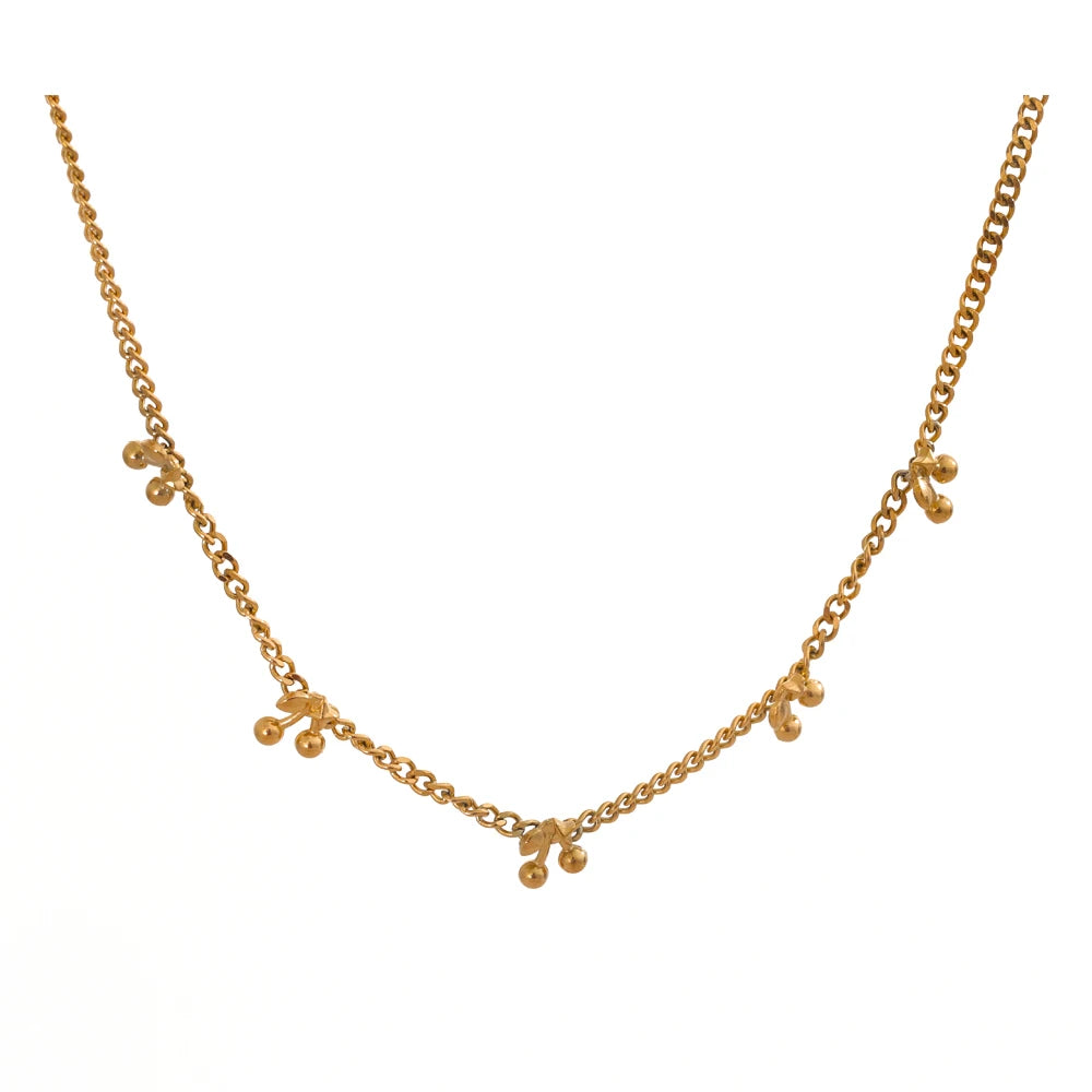 Golden Droplets Necklace - Cardi Bella