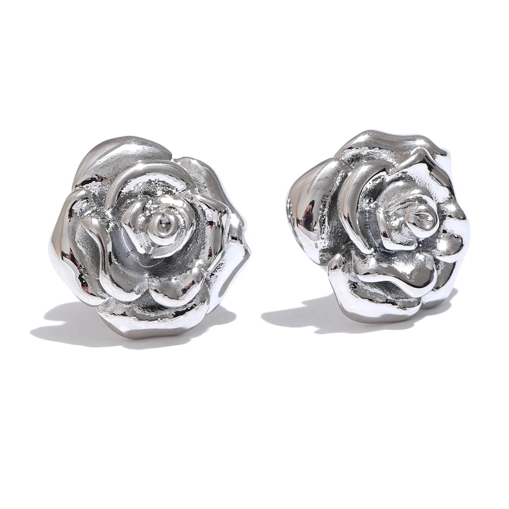Rosa Corazon Earrings - Cardi Bella