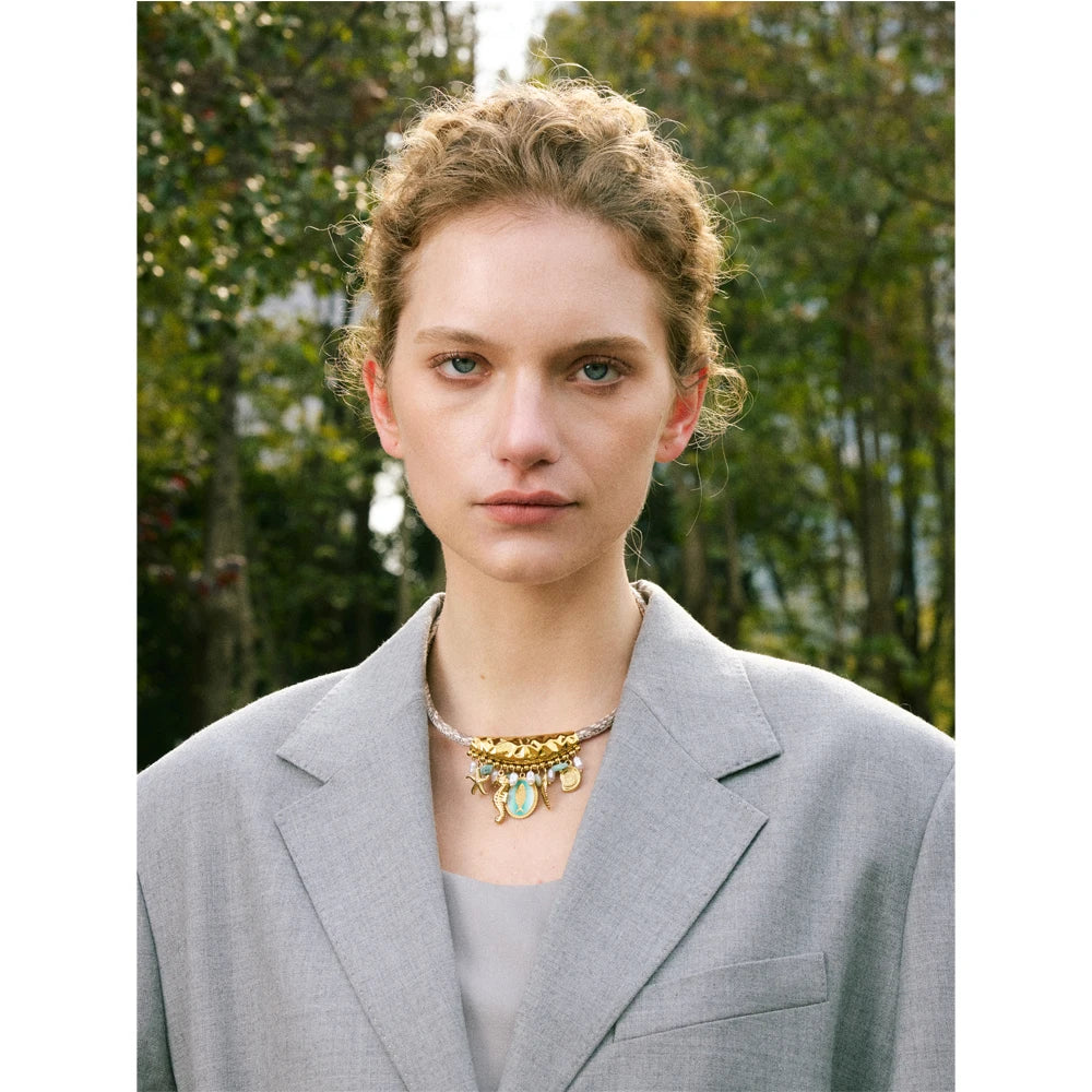 Dreamy Tide Charms Necklace - Cardi Bella