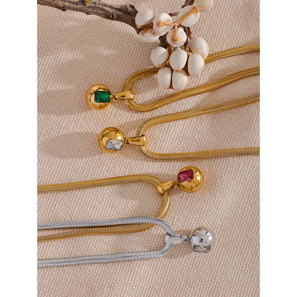 Briolette Charm Necklace - Cardi Bella