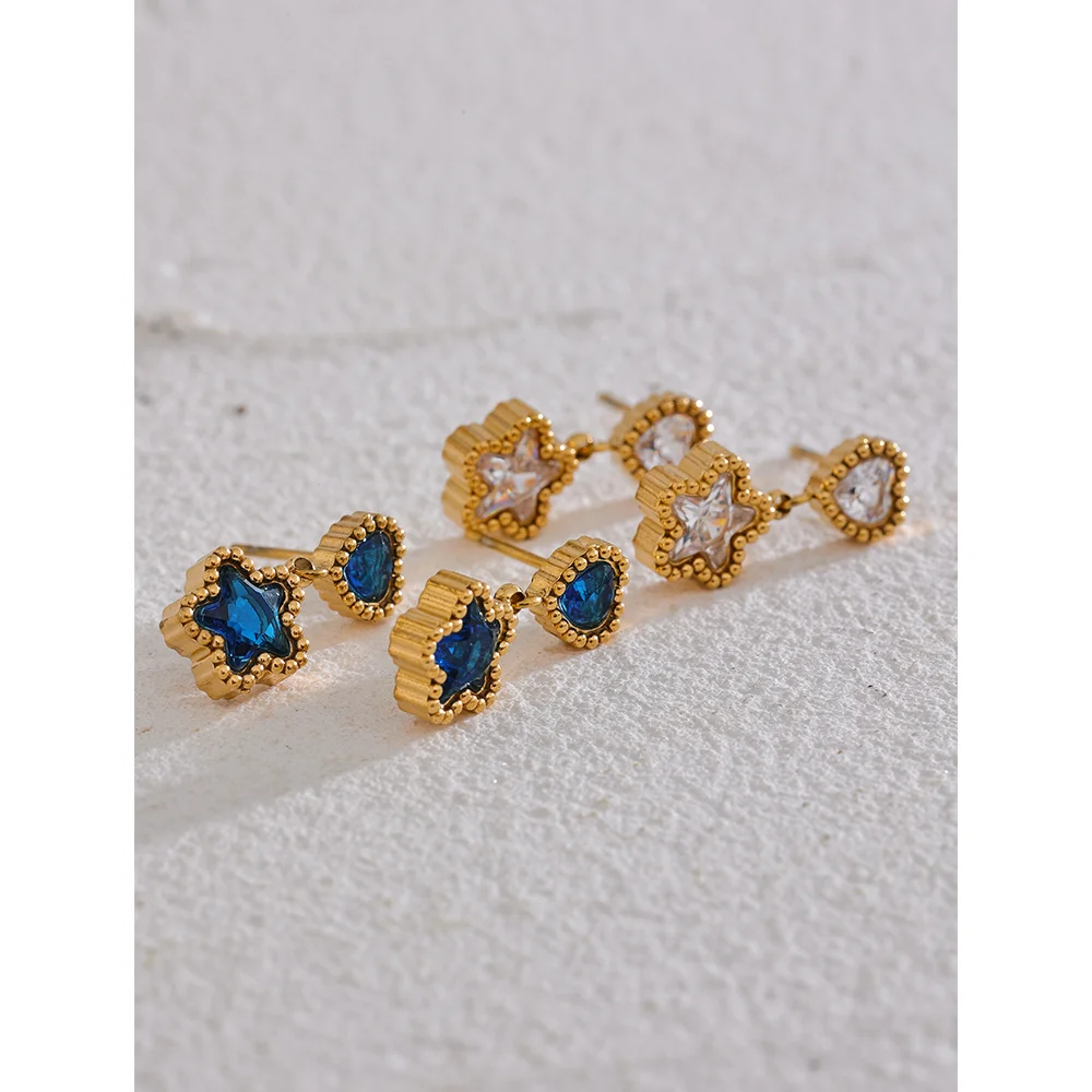 Estrella Azul Earrings - Cardi Bella