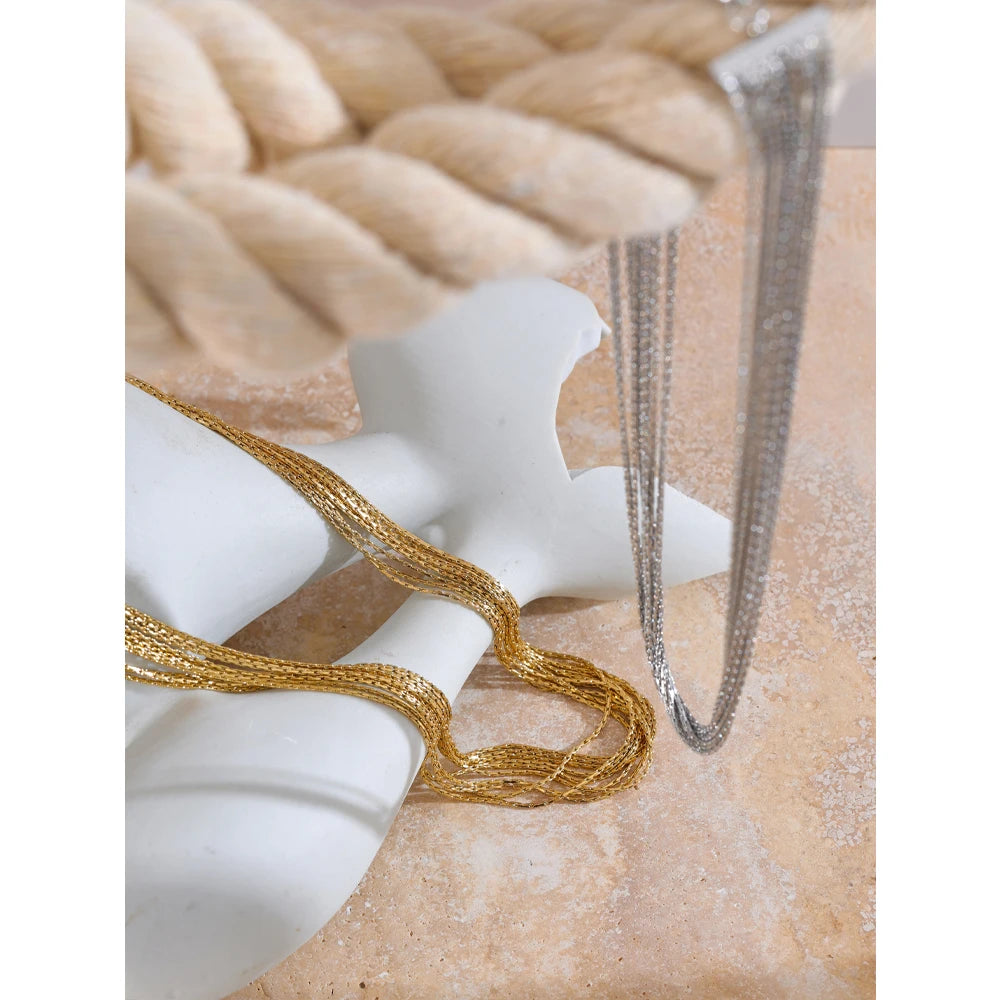 Golden Cascade Choker - Cardi Bella