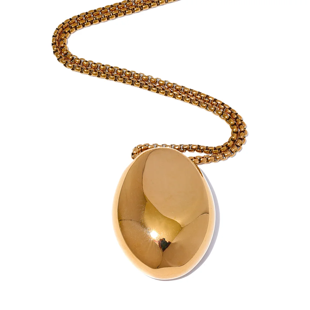 Golden Orb Pendant Necklace - Cardi Bella