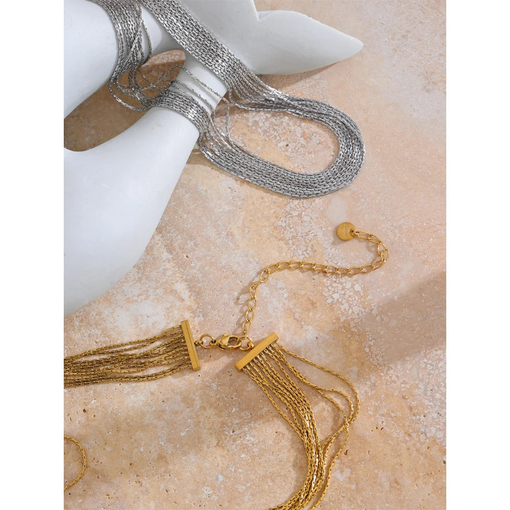 Golden Cascade Choker - Cardi Bella