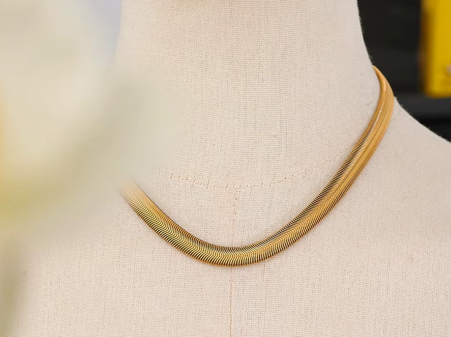 Bulky Chic Herringbone Chain - Cardi Bella