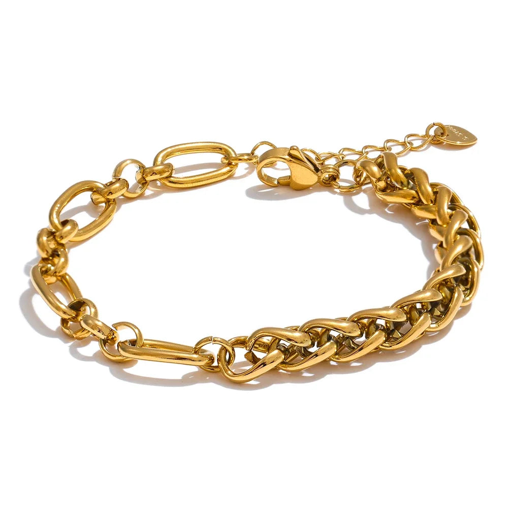 Mixed Link Chain Necklace - Cardi Bella