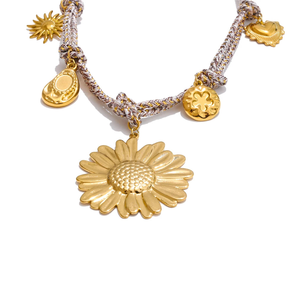 Flor Del Sol Necklace - Cardi Bella