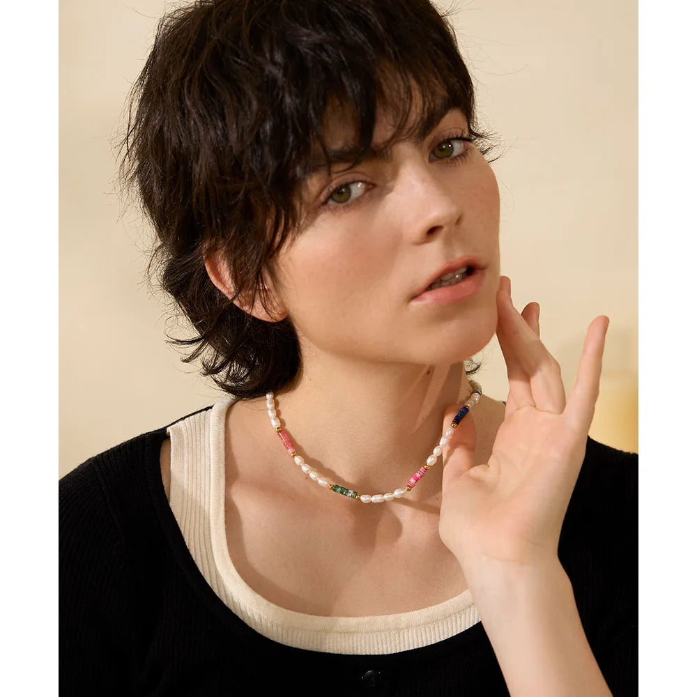 Spectrum Pearl Necklace - Cardi Bella