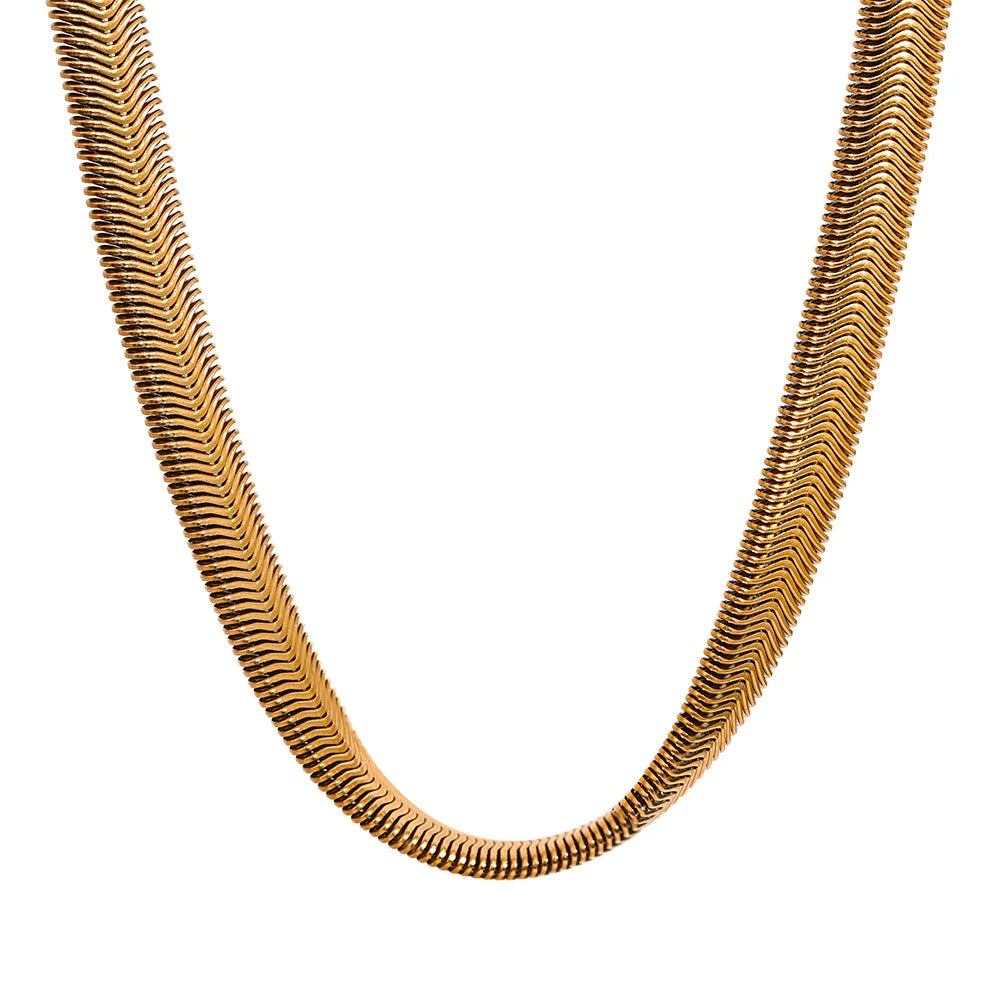 Bulky Chic Herringbone Chain - Cardi Bella
