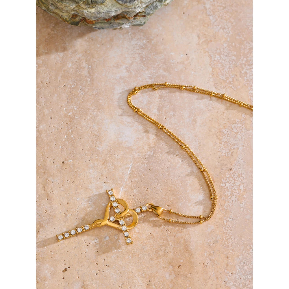Eternal Devotion Cross Necklace - Cardi Bella