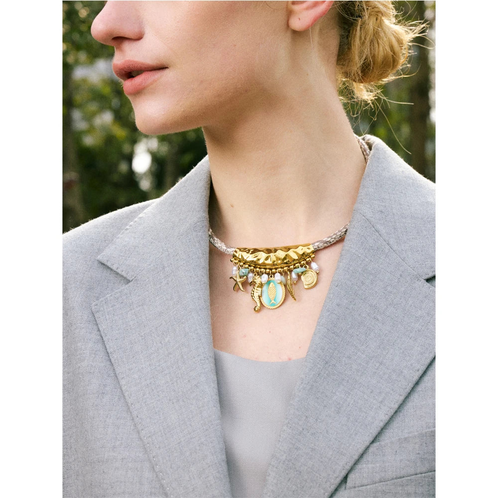 Dreamy Tide Charms Necklace - Cardi Bella
