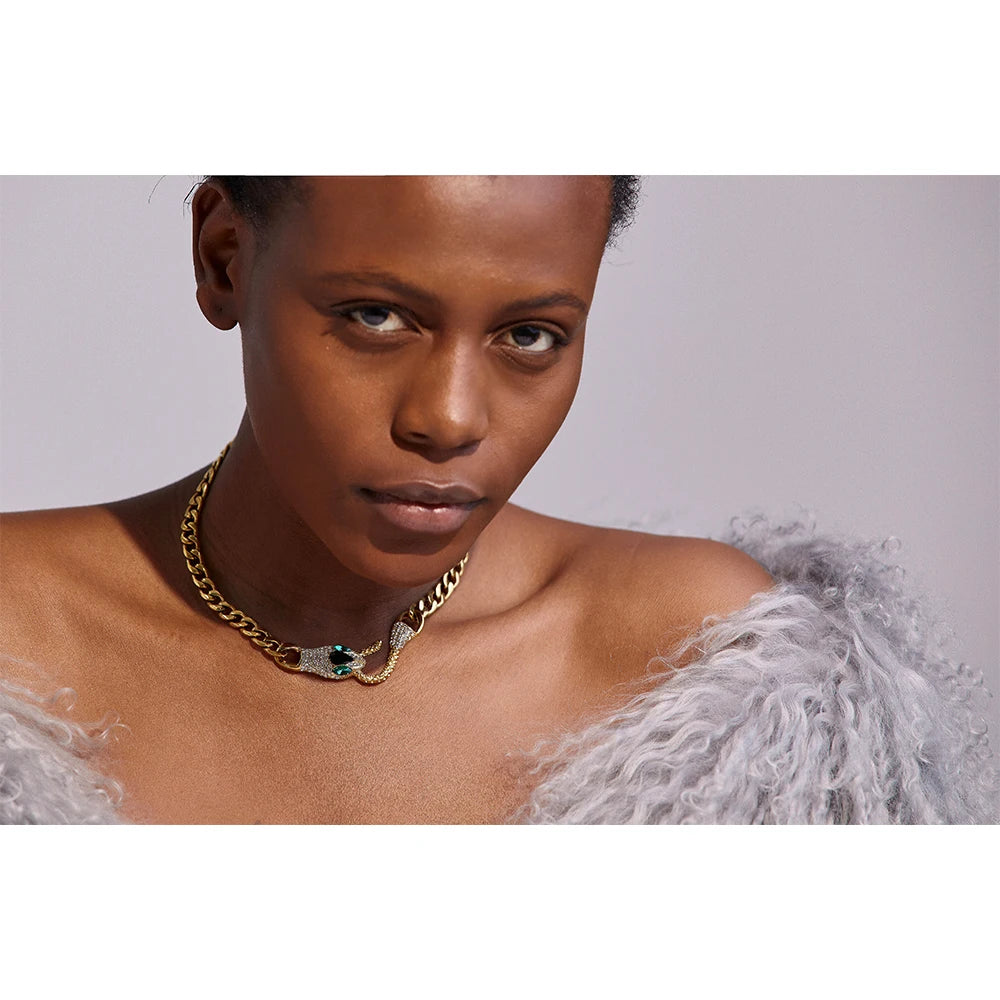 Serpente Fierce Necklace - Cardi Bella